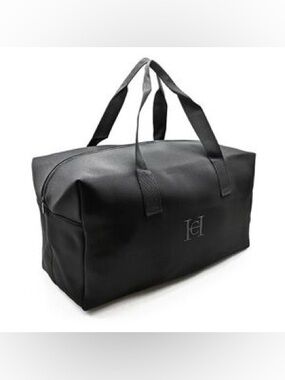 Carolina Herrera CH Black Weekender Duffle Bag | Travel Gym Overnight Bag | OS